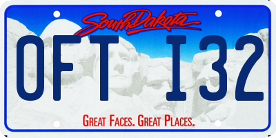 SD license plate 0FTI32