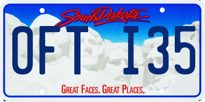 SD license plate 0FTI35