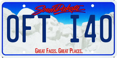 SD license plate 0FTI40