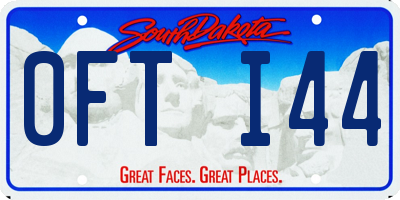 SD license plate 0FTI44