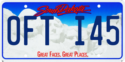 SD license plate 0FTI45