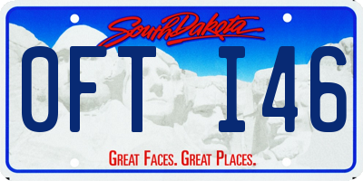 SD license plate 0FTI46