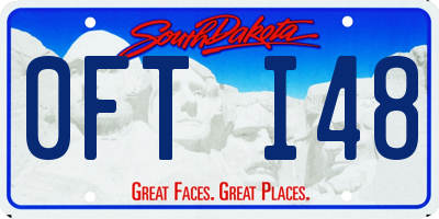 SD license plate 0FTI48