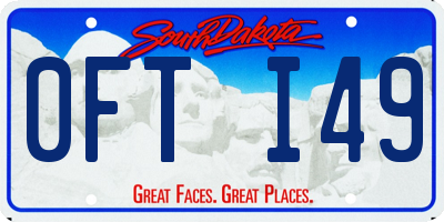 SD license plate 0FTI49