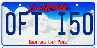 SD license plate 0FTI50