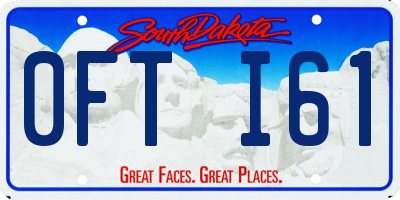 SD license plate 0FTI61