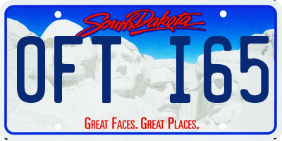 SD license plate 0FTI65