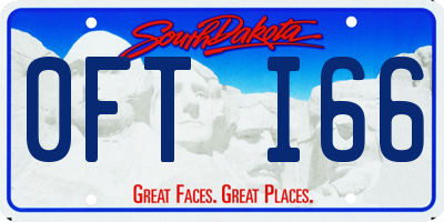 SD license plate 0FTI66