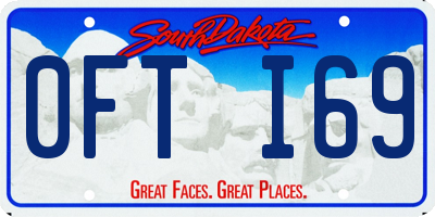SD license plate 0FTI69