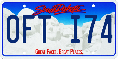 SD license plate 0FTI74