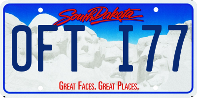 SD license plate 0FTI77