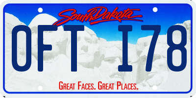 SD license plate 0FTI78