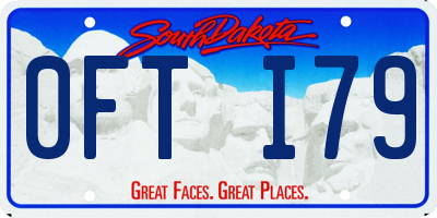 SD license plate 0FTI79