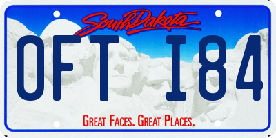 SD license plate 0FTI84