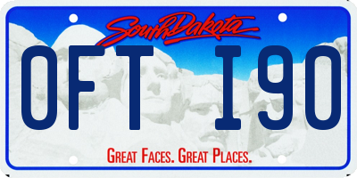 SD license plate 0FTI90