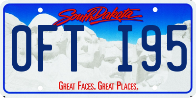 SD license plate 0FTI95