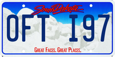 SD license plate 0FTI97