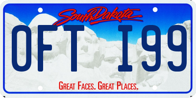 SD license plate 0FTI99