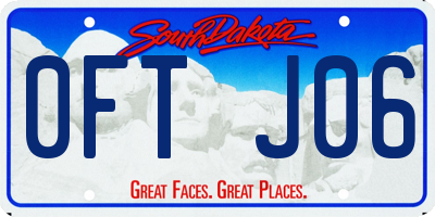 SD license plate 0FTJ06