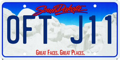 SD license plate 0FTJ11