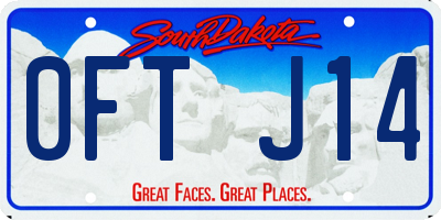 SD license plate 0FTJ14