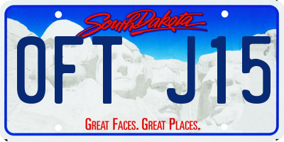 SD license plate 0FTJ15