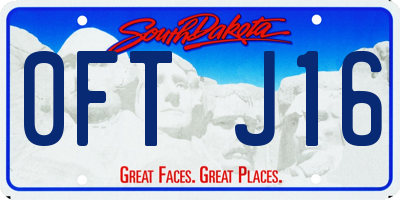 SD license plate 0FTJ16