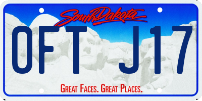SD license plate 0FTJ17