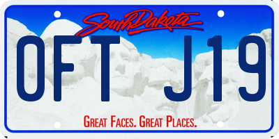 SD license plate 0FTJ19