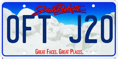 SD license plate 0FTJ20