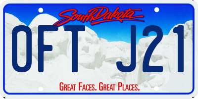 SD license plate 0FTJ21