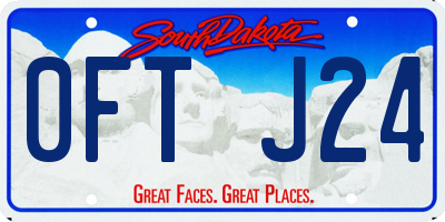 SD license plate 0FTJ24