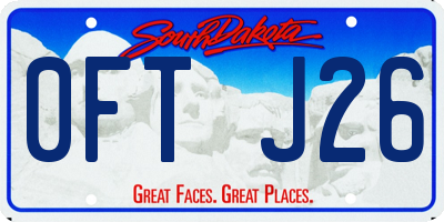 SD license plate 0FTJ26