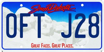 SD license plate 0FTJ28