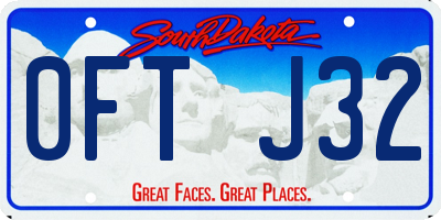 SD license plate 0FTJ32