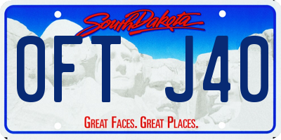 SD license plate 0FTJ40