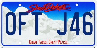 SD license plate 0FTJ46