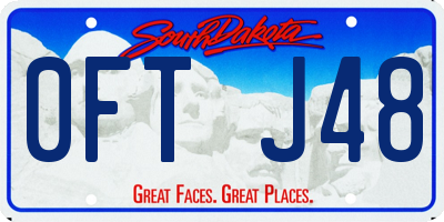 SD license plate 0FTJ48