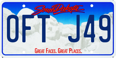 SD license plate 0FTJ49