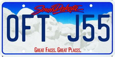 SD license plate 0FTJ55