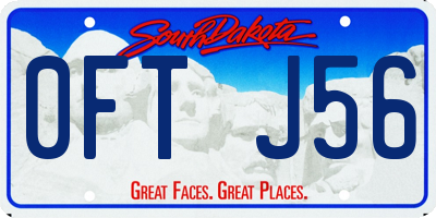 SD license plate 0FTJ56