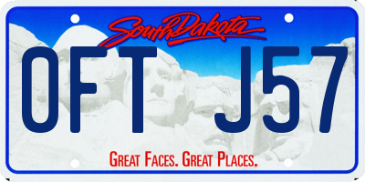 SD license plate 0FTJ57