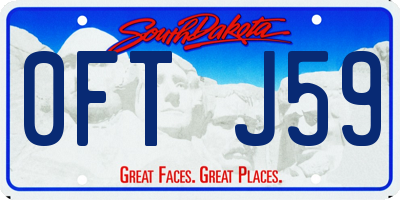 SD license plate 0FTJ59