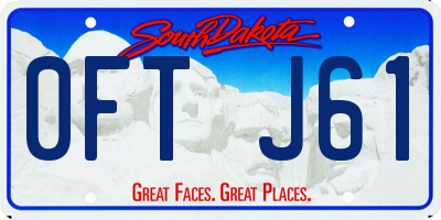 SD license plate 0FTJ61