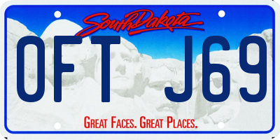 SD license plate 0FTJ69