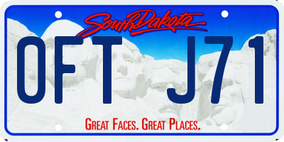 SD license plate 0FTJ71