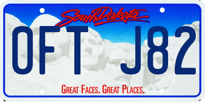 SD license plate 0FTJ82