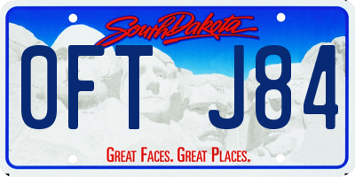SD license plate 0FTJ84