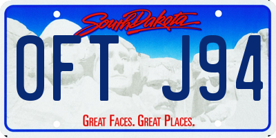 SD license plate 0FTJ94