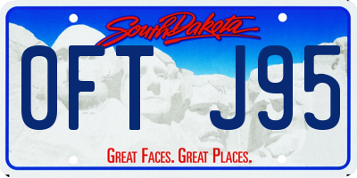 SD license plate 0FTJ95